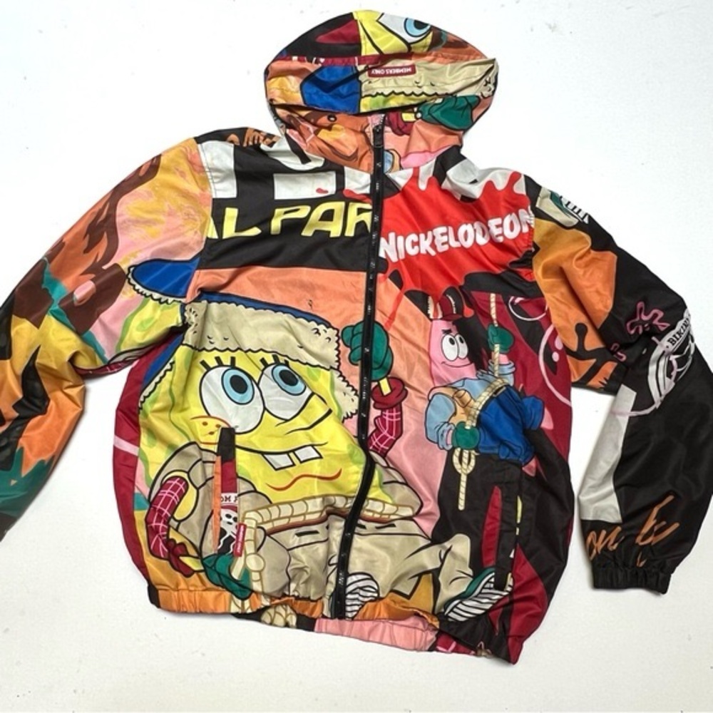 Members Only Multicolor Cartoon Windbreaker